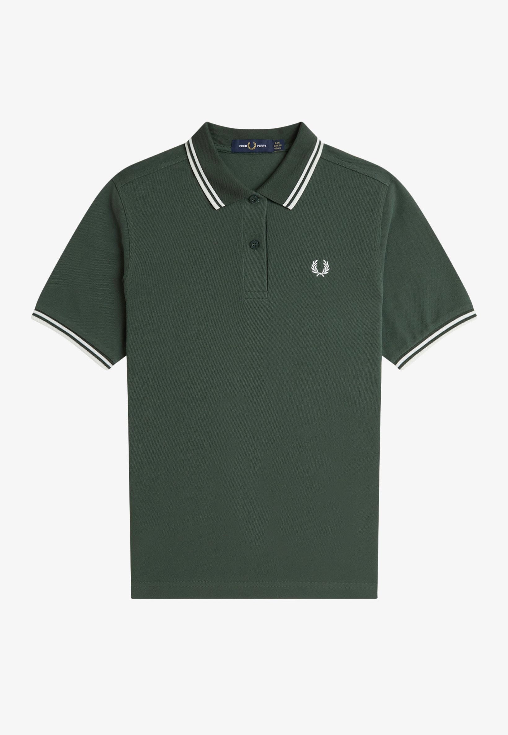 Fred Perry - Twin Tipped Court Green/Snow White - Polo | Women-Image