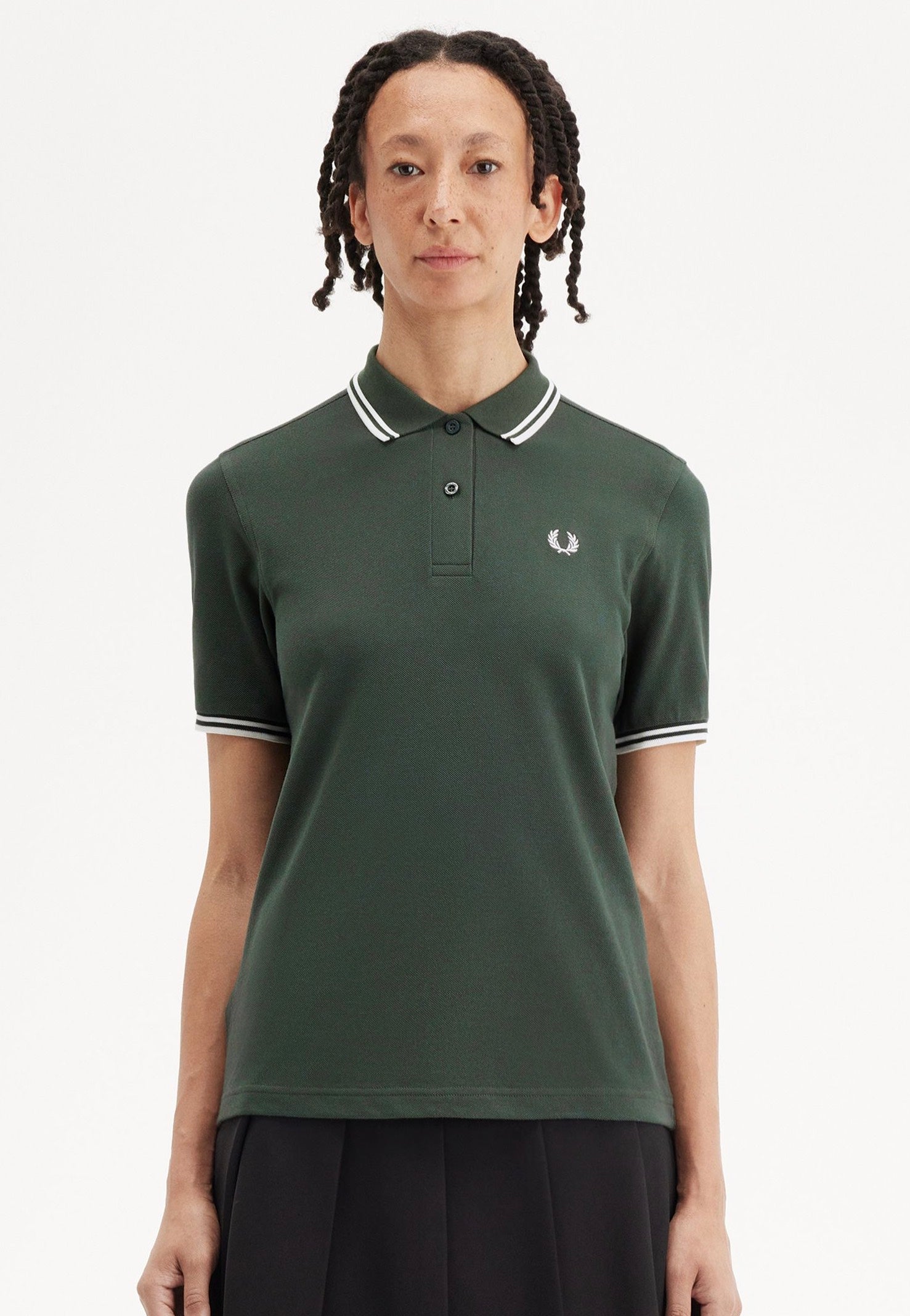 Fred Perry - Twin Tipped Court Green/Snow White - Polo | Women-Image