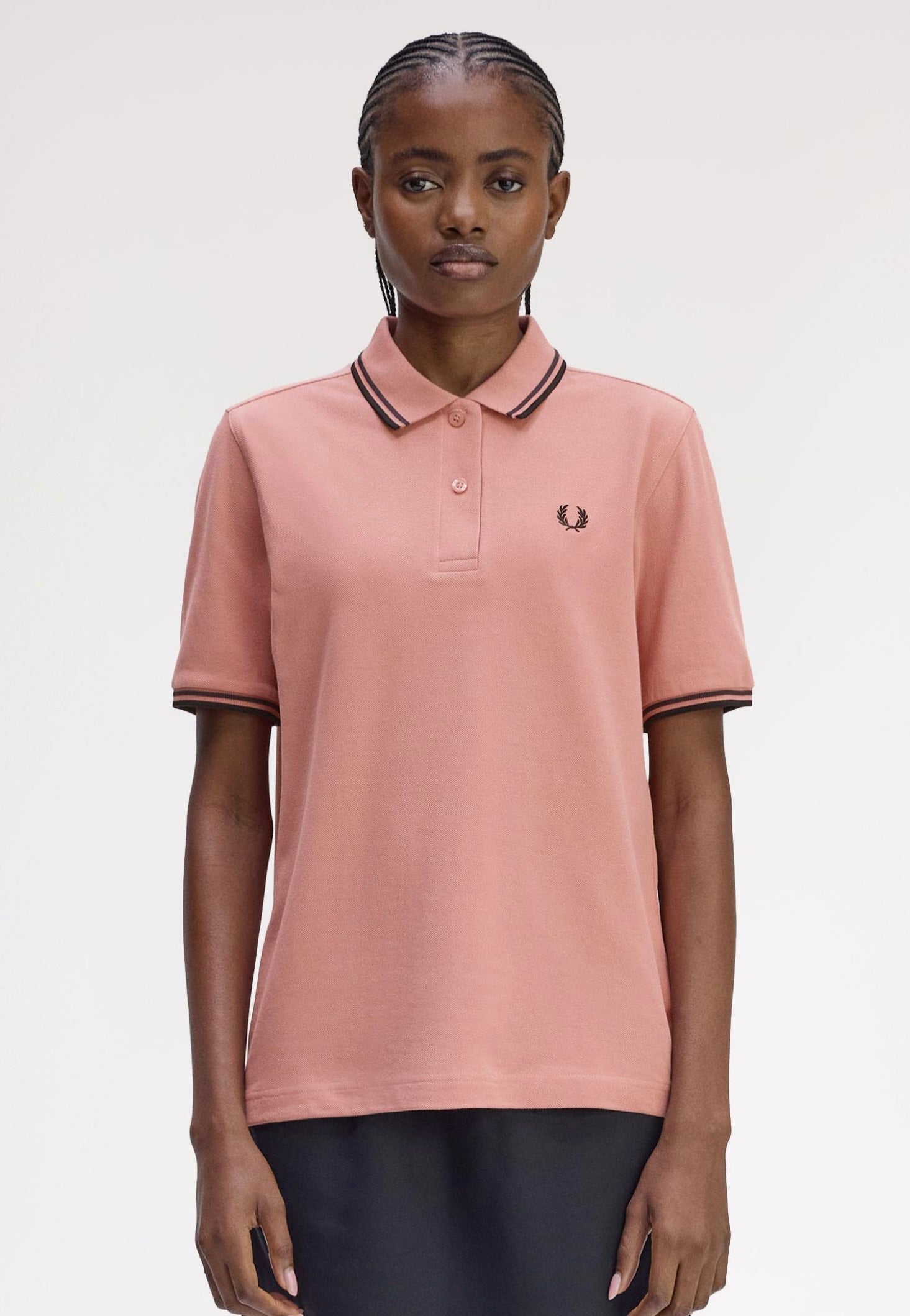 Fred Perry - Twin Tipped Blossom Pink/Anchor Grey/Black - Polo | Women-Image