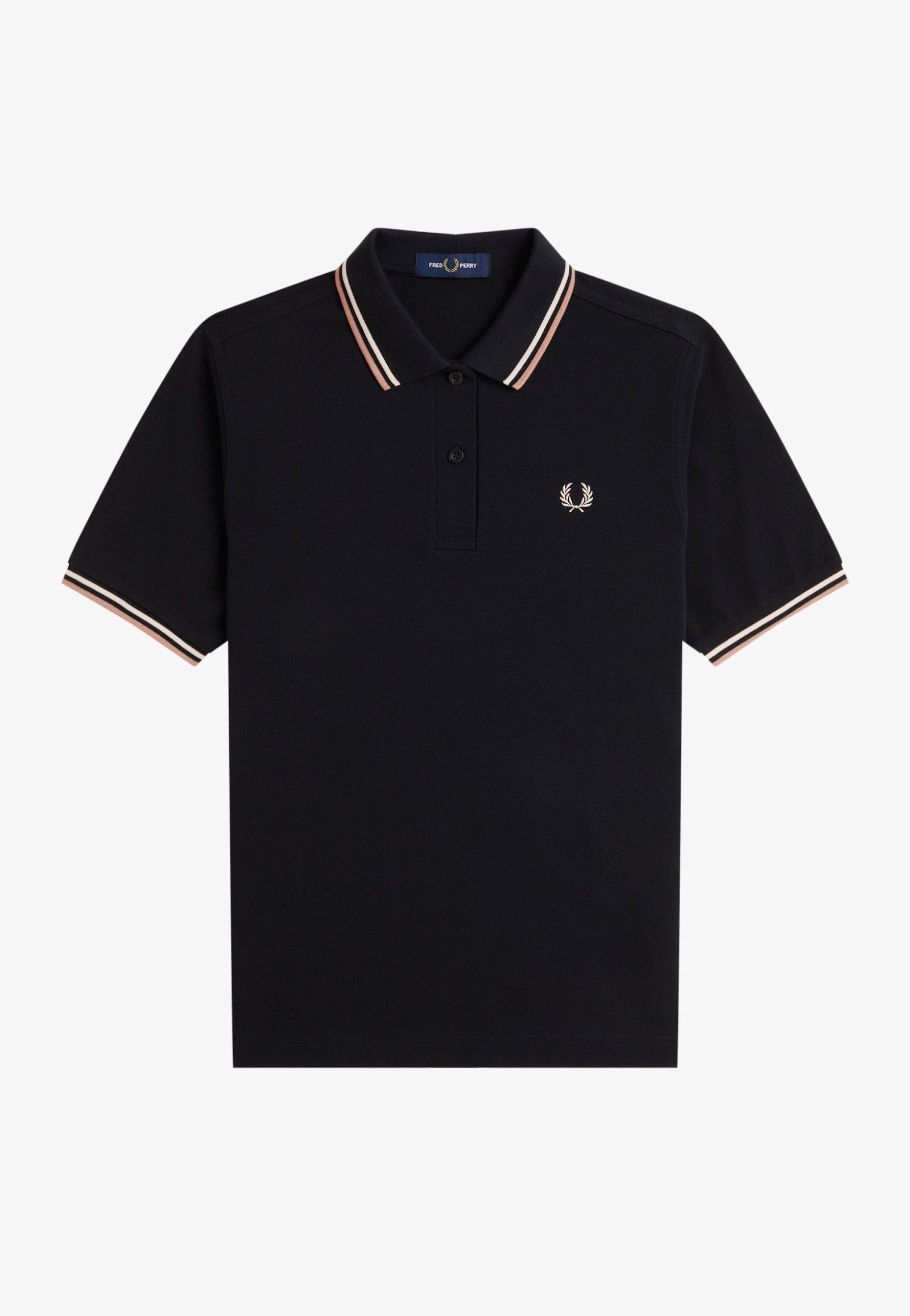 Fred Perry - Twin Tipped Black/Silky Peach/Blossom Pink - Polo | Women-Image
