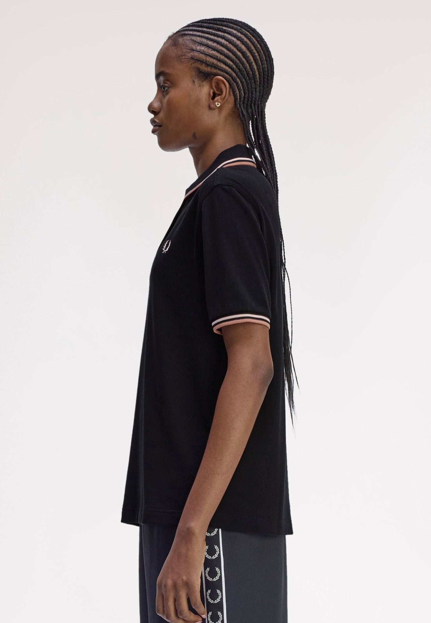 Fred Perry - Twin Tipped Black/Silky Peach/Blossom Pink - Polo | Women-Image