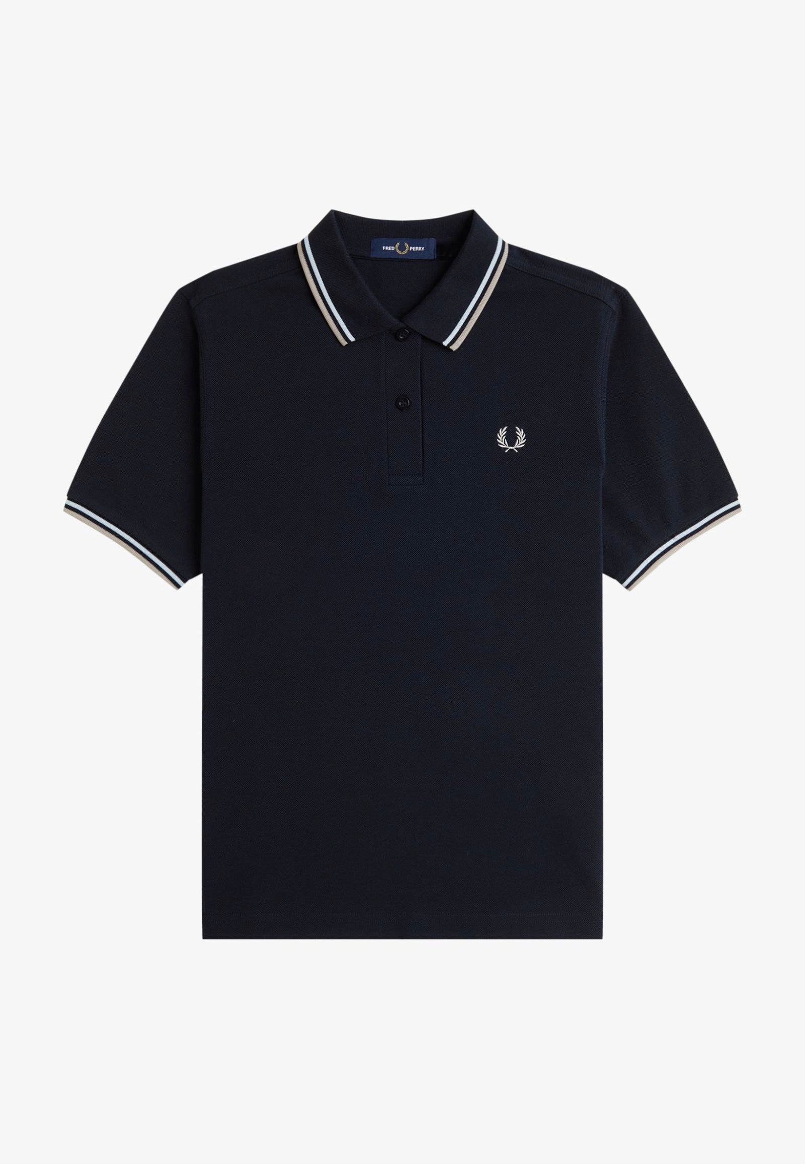 Fred Perry - Twin Tipped Navy/Light Ice/Warm Oatmeal - Polo | Women-Image