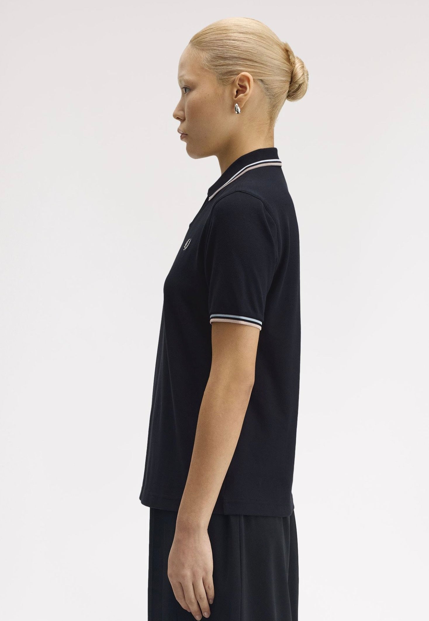Fred Perry - Twin Tipped Navy/Light Ice/Warm Oatmeal - Polo | Women-Image