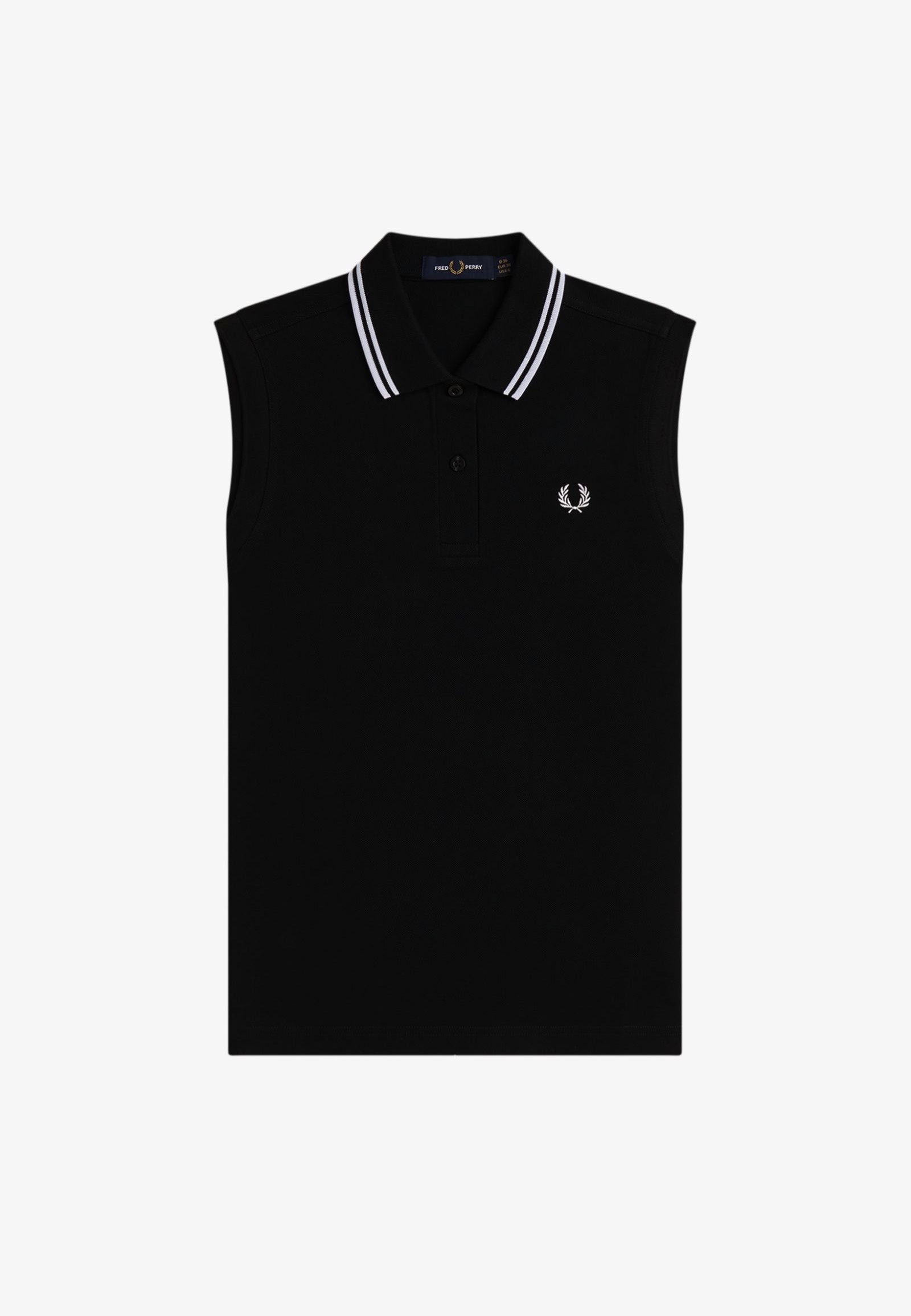 Fred Perry - Sleeveless Twin Tipped Black/White - Tank | Women-Image