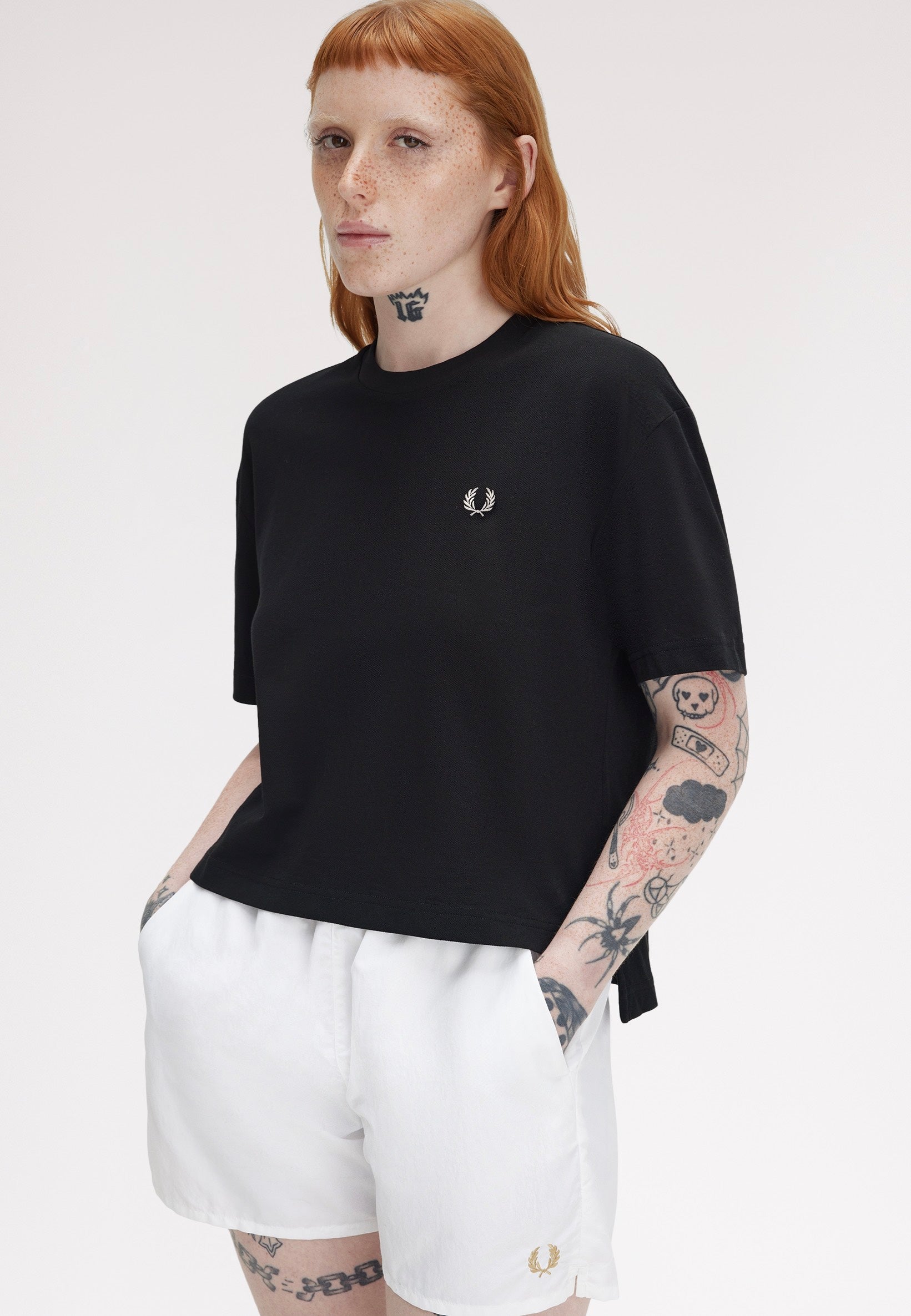 Fred Perry - Pique Black - T-Shirt | Women-Image
