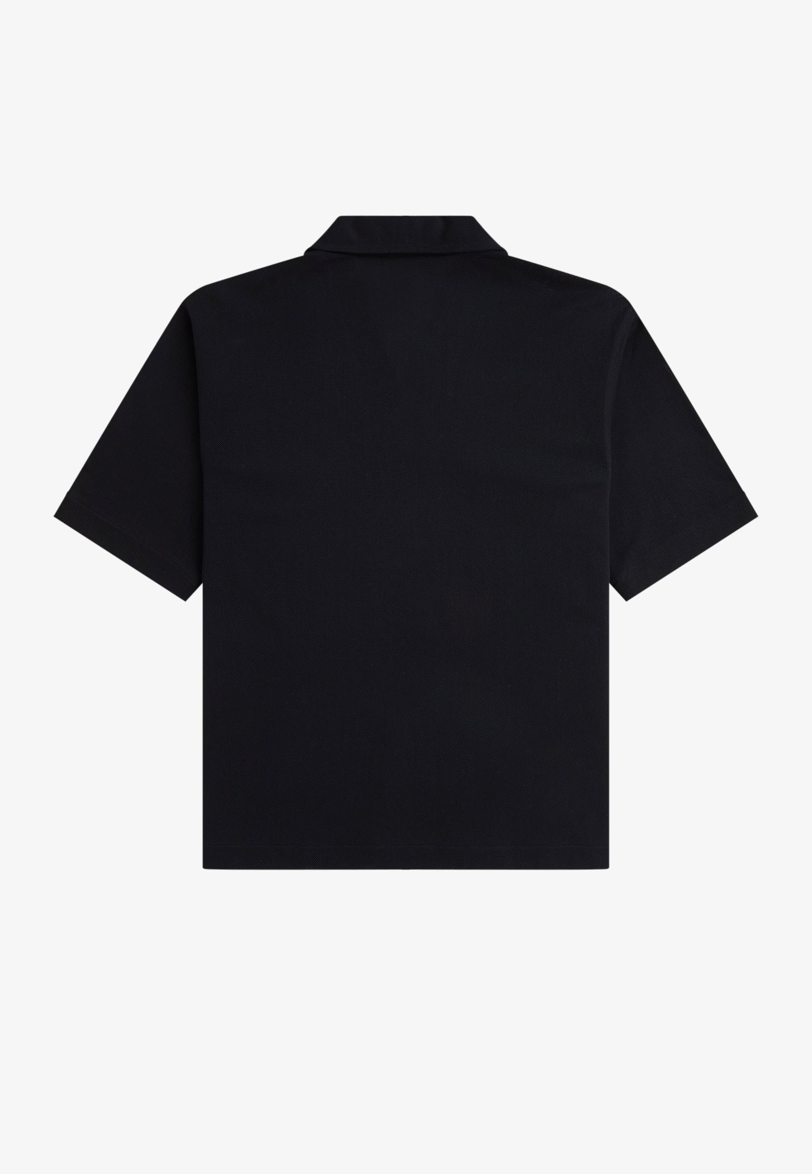 Fred Perry - Open Collar Mesh Black - Polo | Women-Image