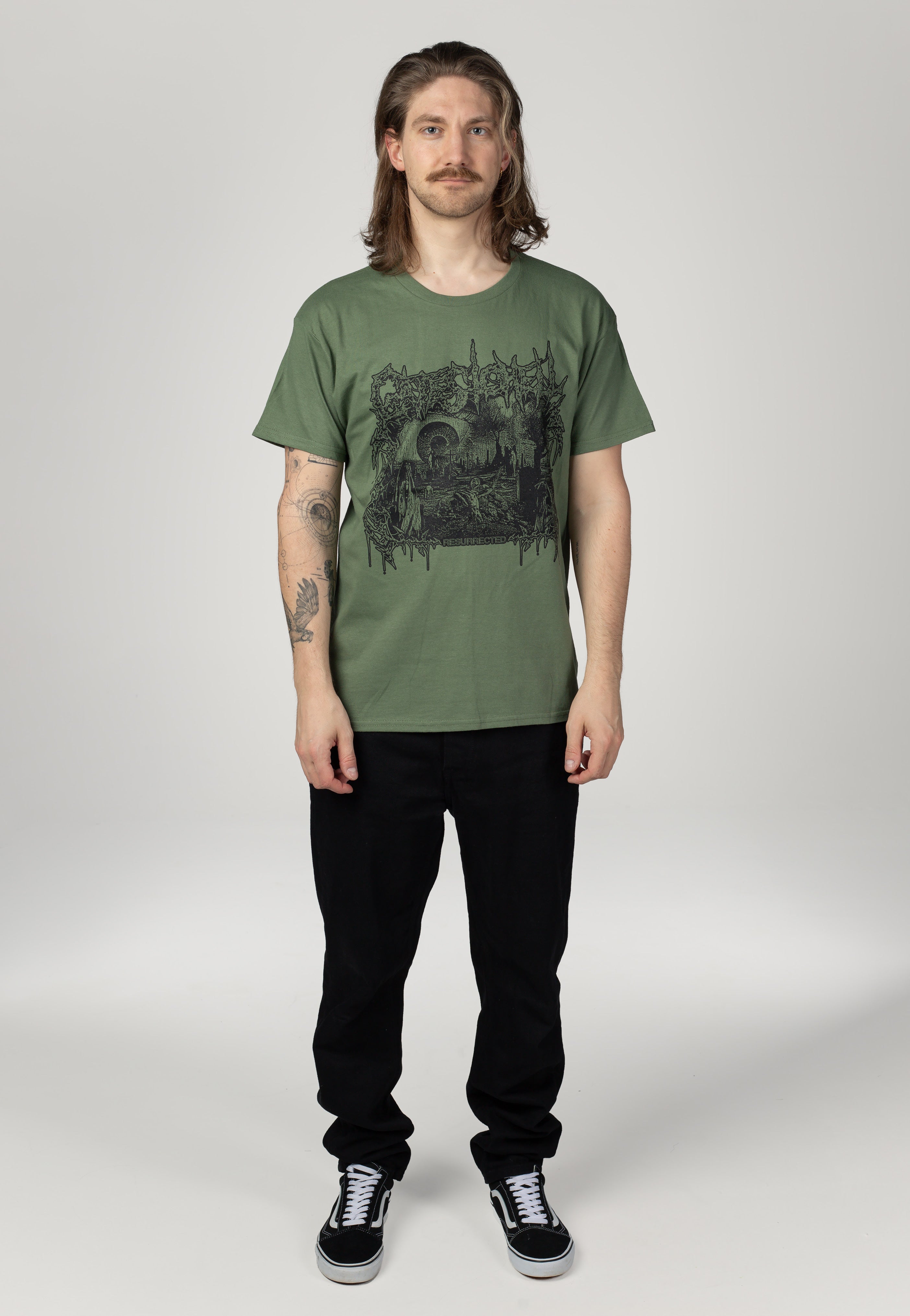 Gates To Hell - Resurrected Military Green - T-Shirt | Men-Image