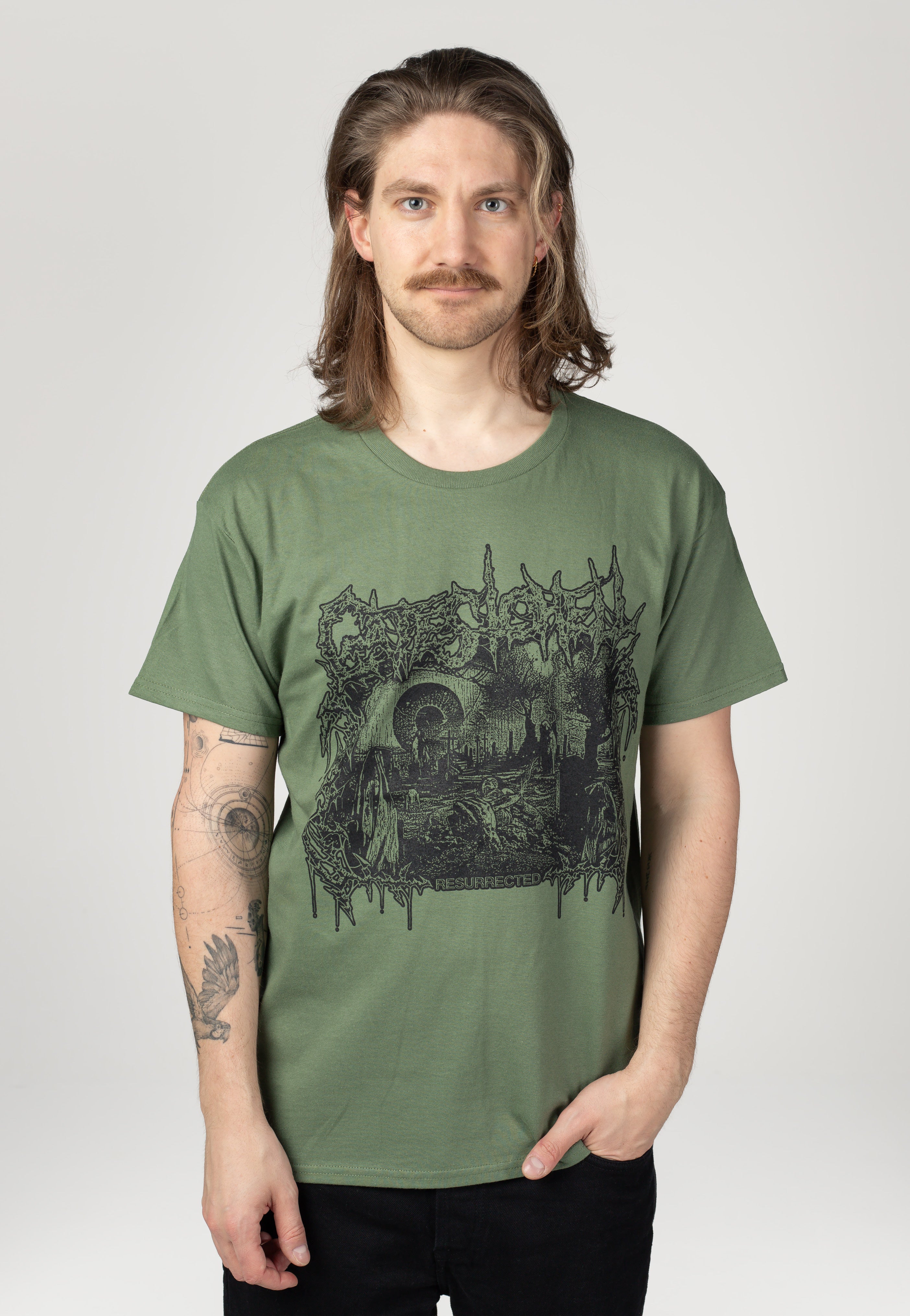Gates To Hell - Resurrected Military Green - T-Shirt | Men-Image