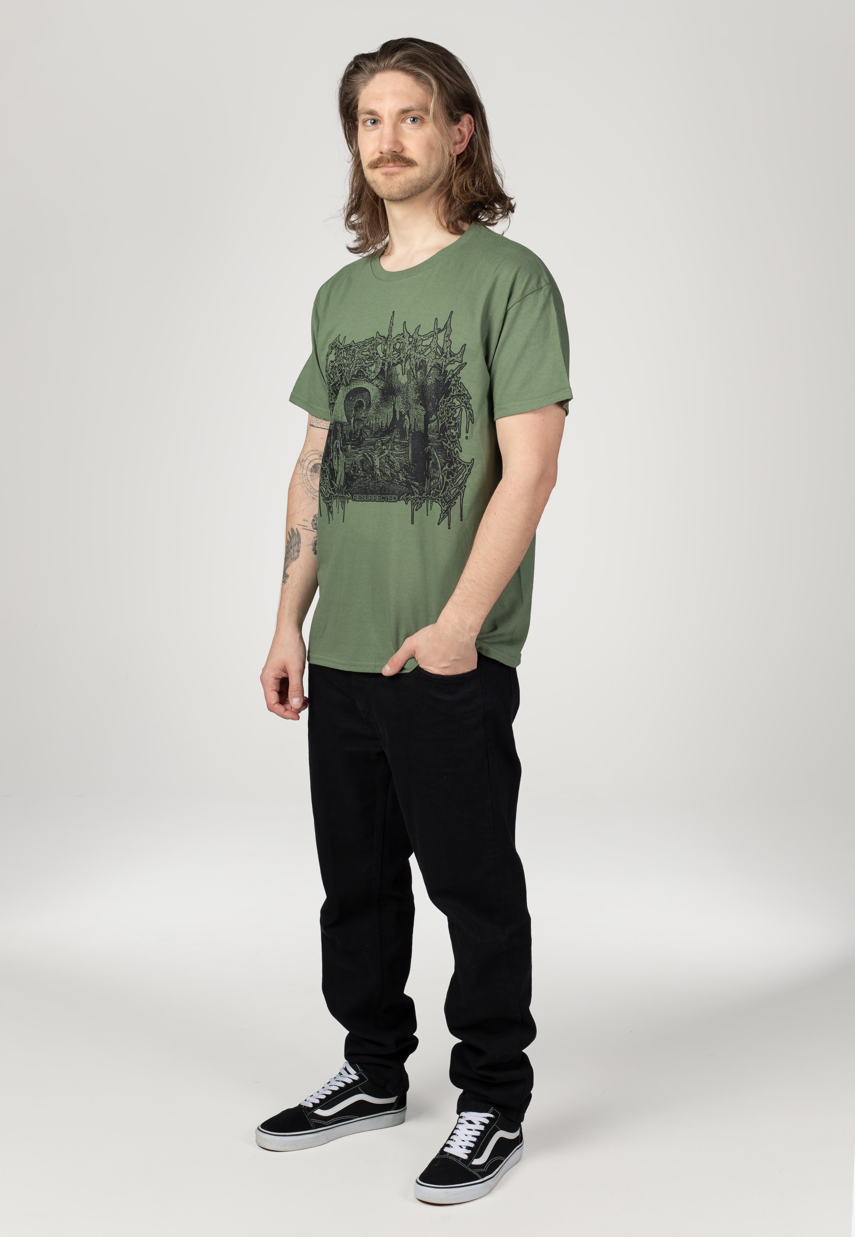 Gates To Hell - Resurrected Military Green - T-Shirt | Men-Image