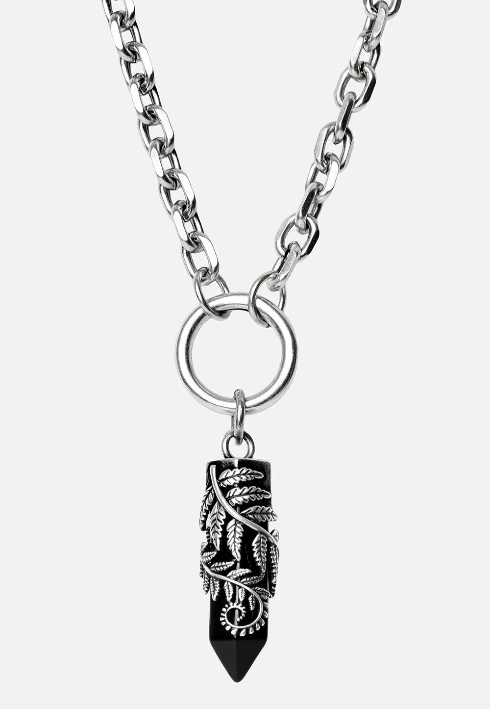 Restyle - Crystal Fern O-Ring Silver - Choker | Neutral-Image