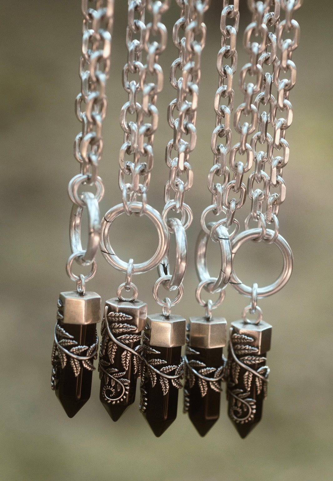 Restyle - Crystal Fern O-Ring Silver - Choker | Neutral-Image