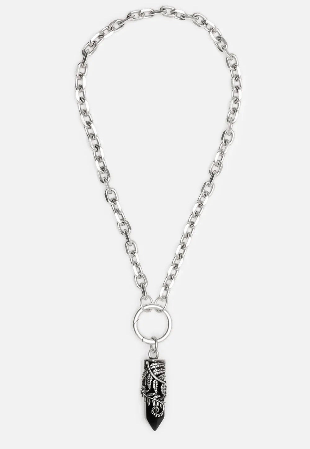 Restyle - Crystal Fern O-Ring Silver - Choker | Neutral-Image