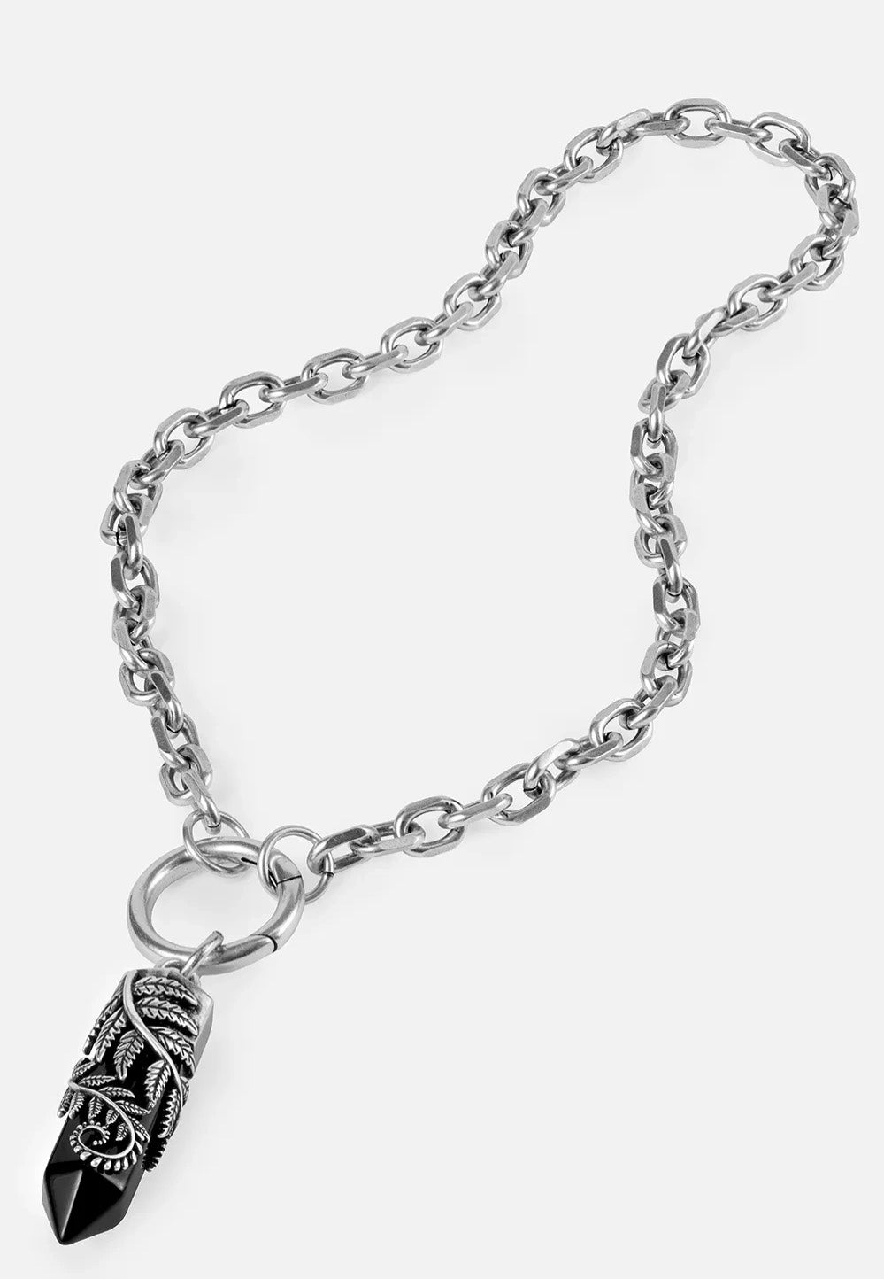 Restyle - Crystal Fern O-Ring Silver - Choker | Neutral-Image