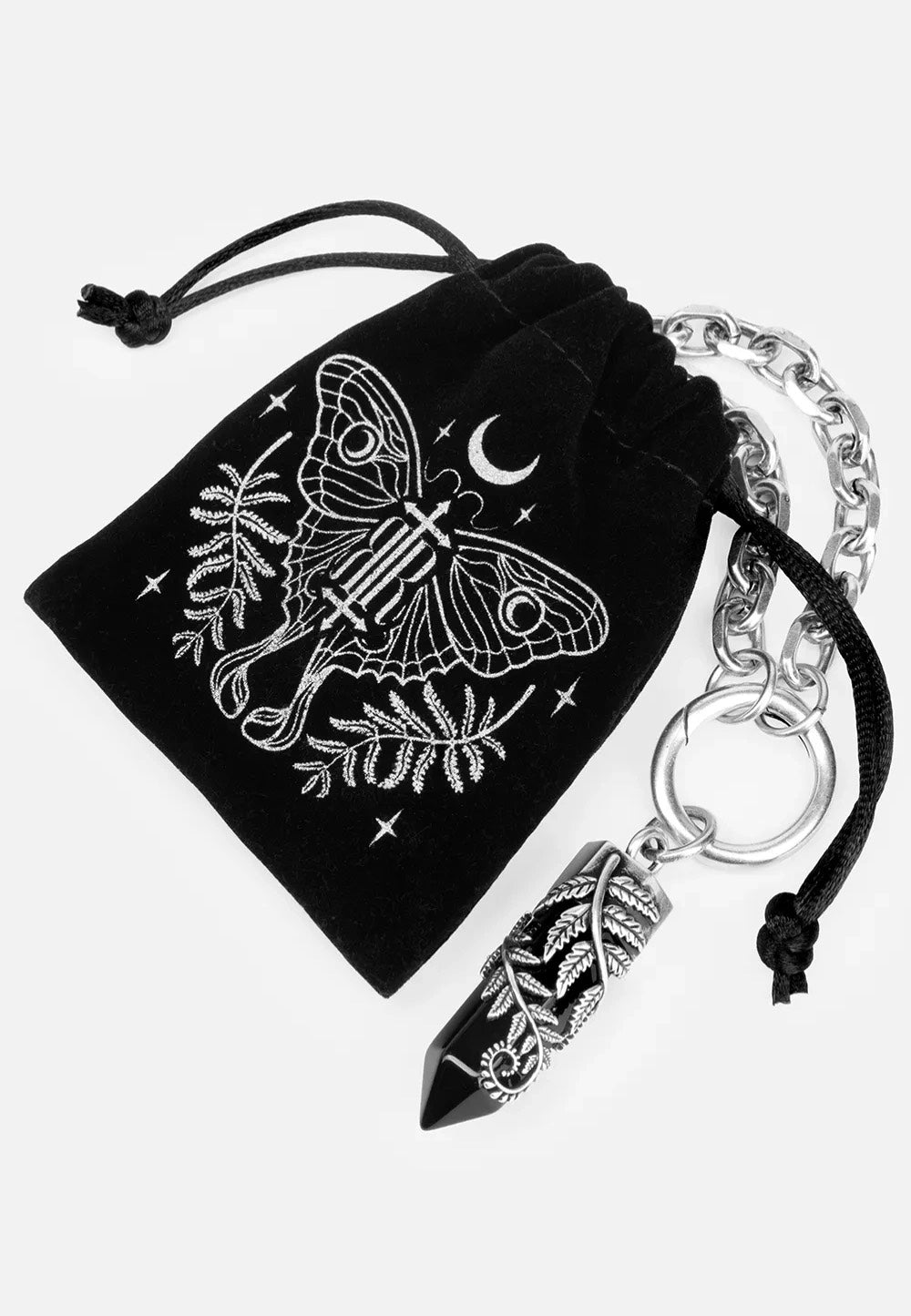 Restyle - Crystal Fern O-Ring Silver - Choker | Neutral-Image