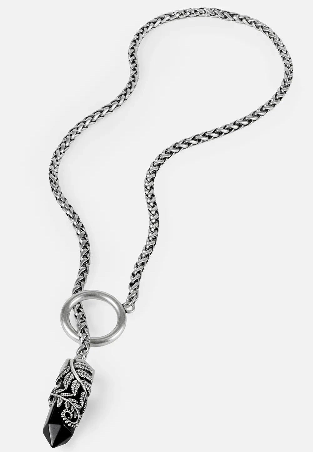 Restyle - Crystal Fern O-Ring Silver - Necklace | Neutral-Image