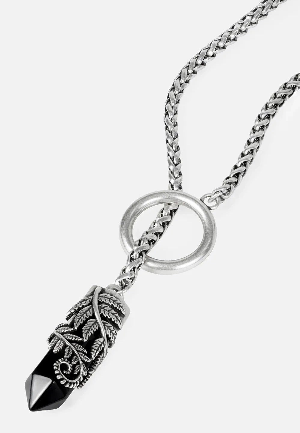 Restyle - Crystal Fern O-Ring Silver - Necklace | Neutral-Image