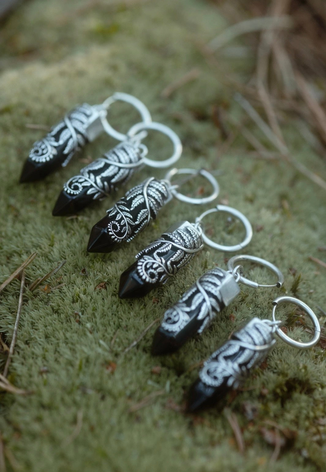 Restyle - Crystal Fern Silver - Earrings | Neutral-Image