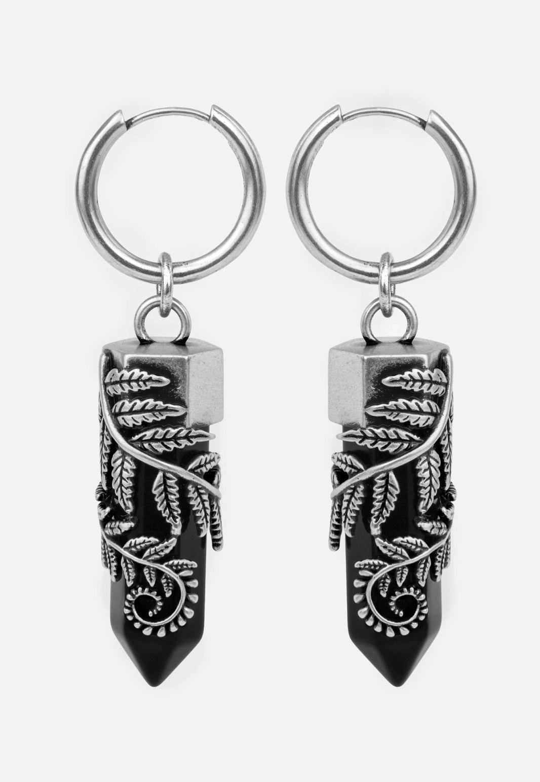 Restyle - Crystal Fern Silver - Earrings | Neutral-Image