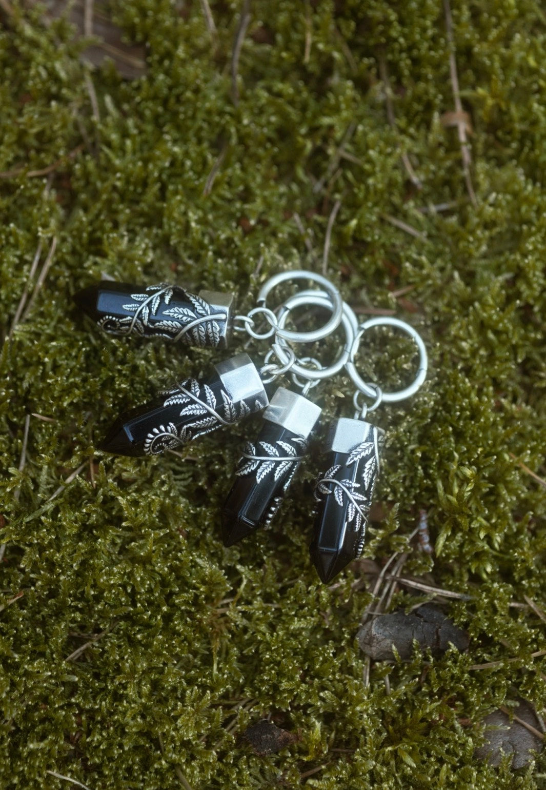 Restyle - Crystal Fern Silver - Earrings | Neutral-Image