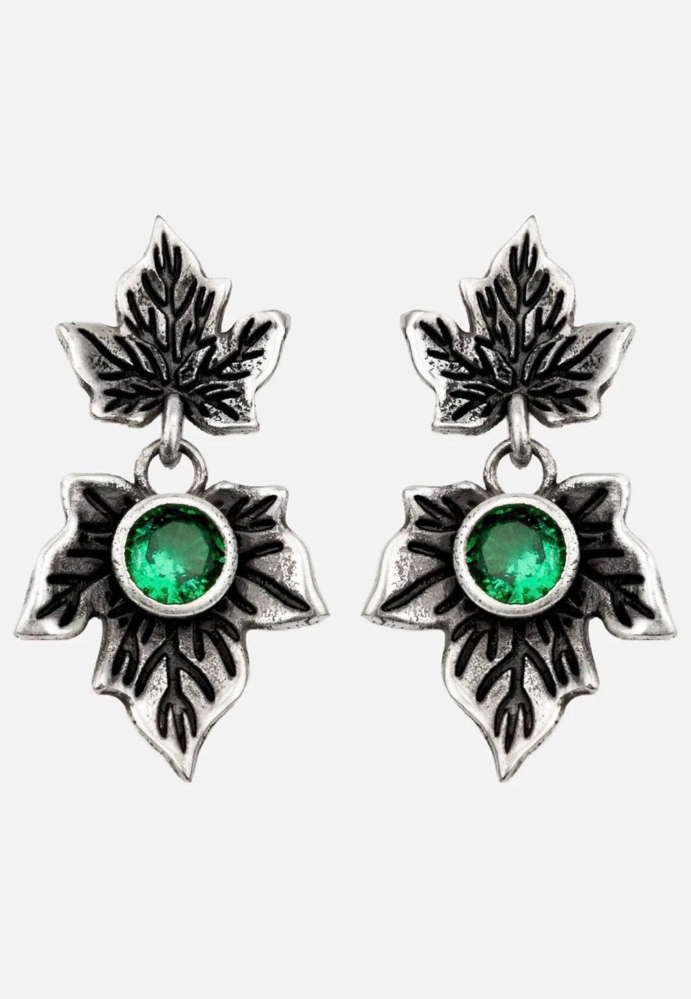 Restyle - Poisoned Ivy Silver - Earrings | Neutral-Image