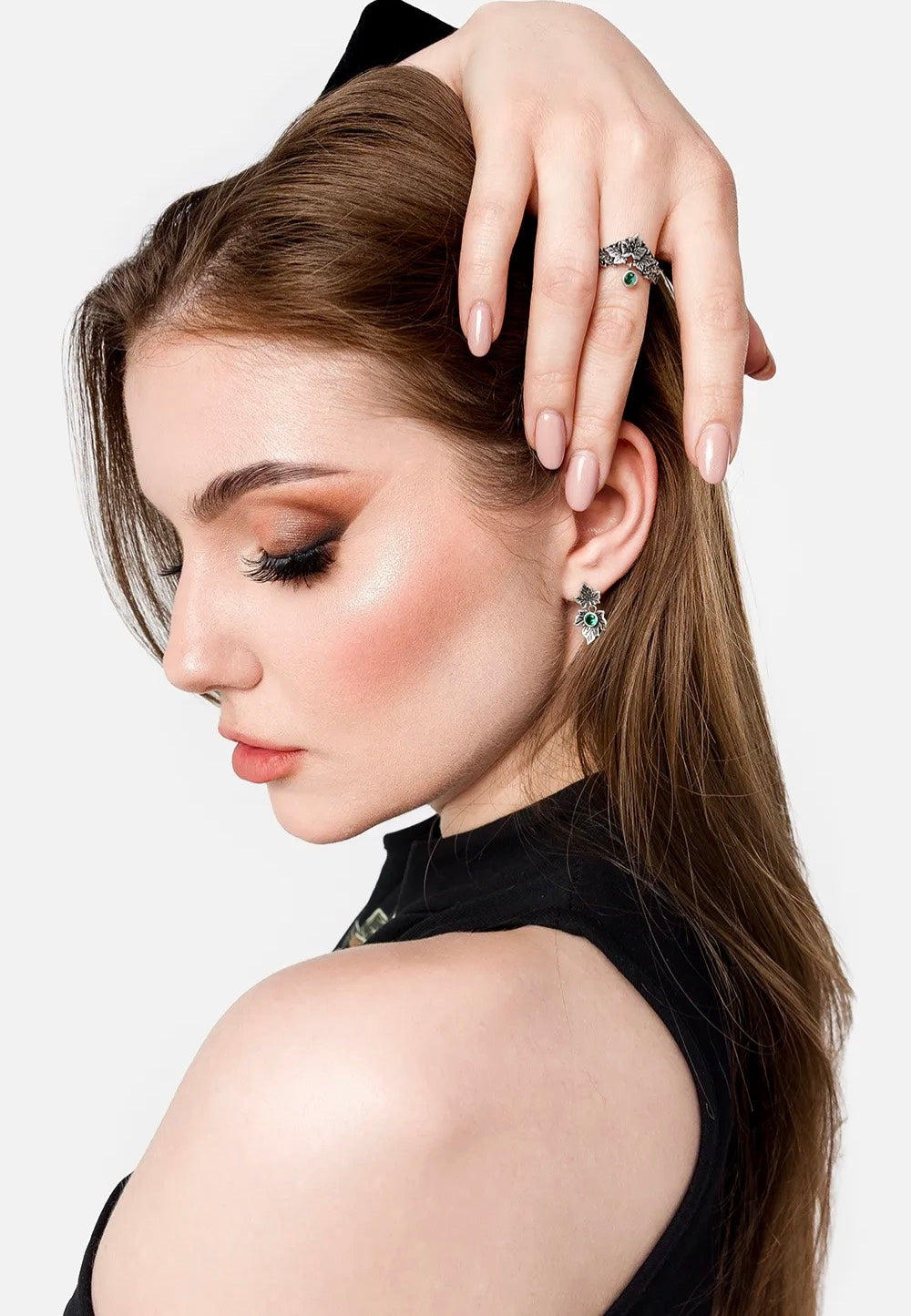 Restyle - Poisoned Ivy Silver - Earrings | Neutral-Image