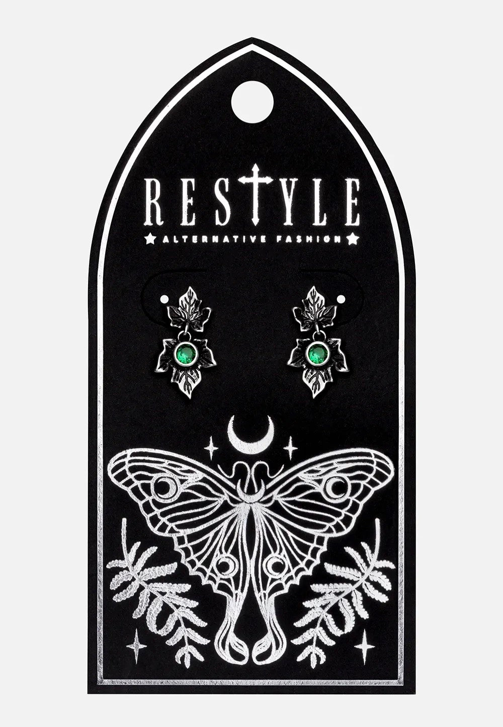 Restyle - Poisoned Ivy Silver - Earrings | Neutral-Image