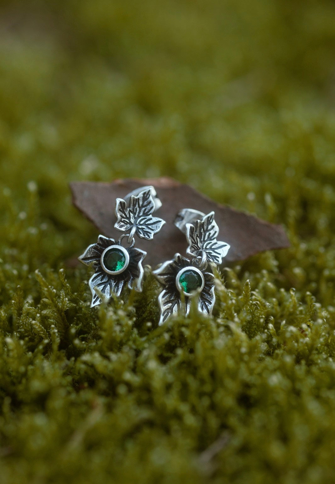 Restyle - Poisoned Ivy Silver - Earrings | Neutral-Image
