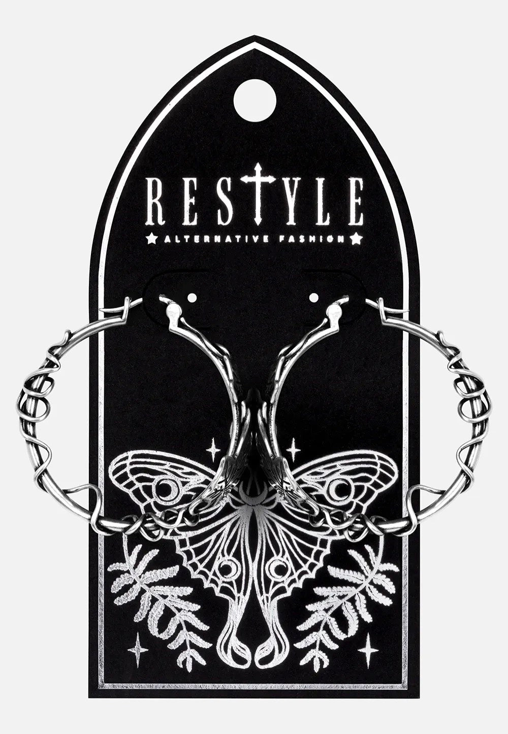 Restyle - Tangled Vines Hoop Silver - Earrings | Neutral-Image