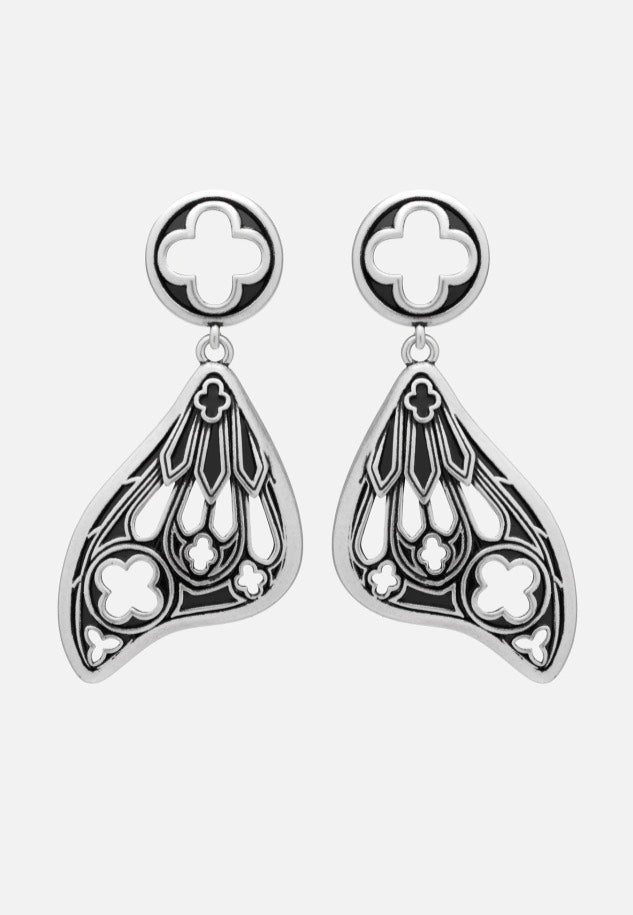 Restyle Sanctuary Moth Silver Náušnice | Neutral-Image