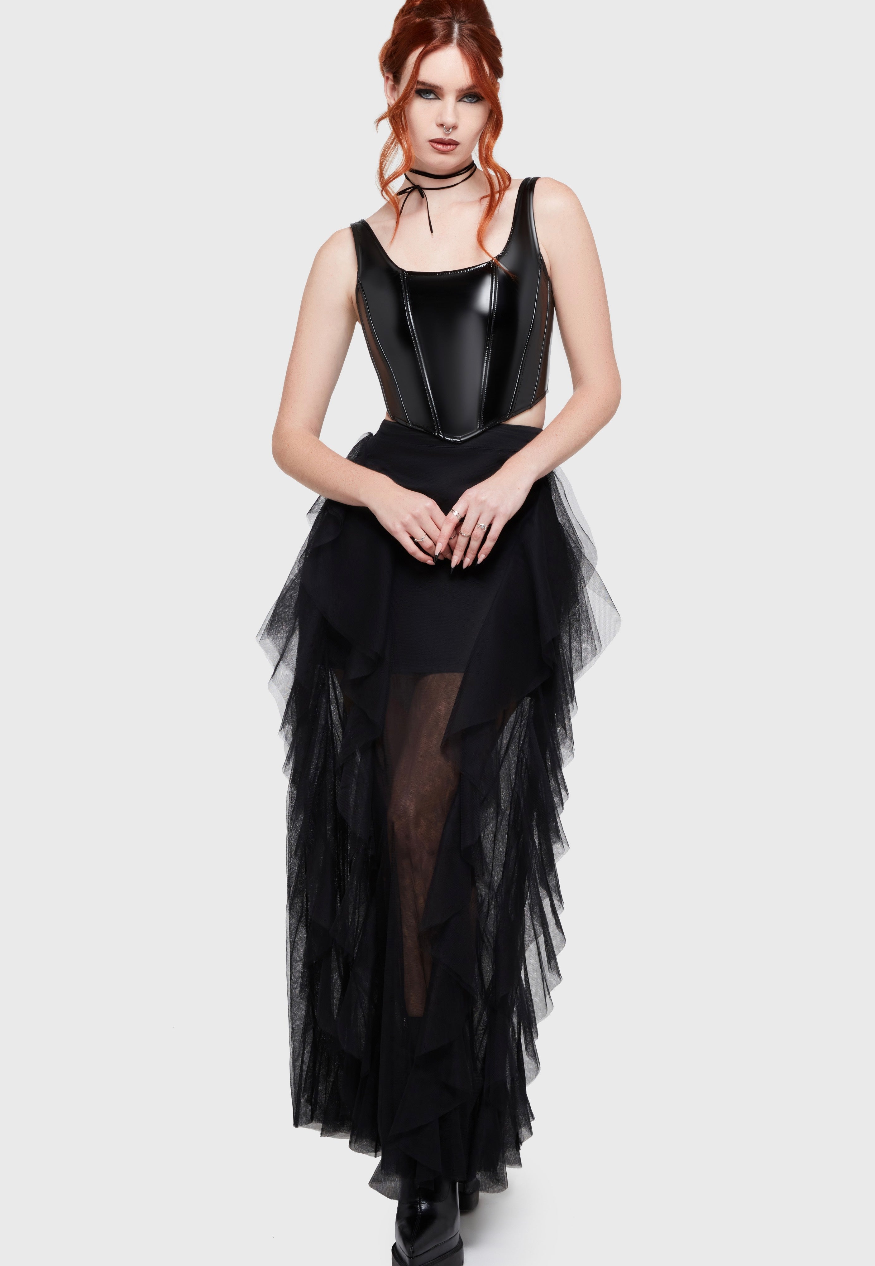Killstar - Ghost Grove Maxi Black - Skirt | Women-Image