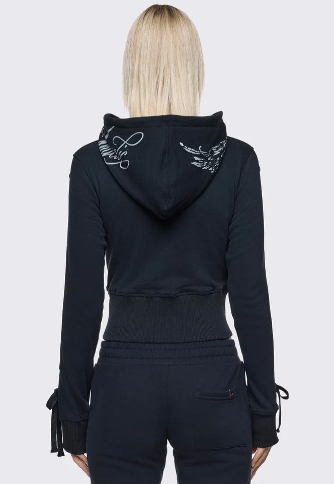 Minga London Grave Zip Up Hoodie Black - Zipper | Impericon