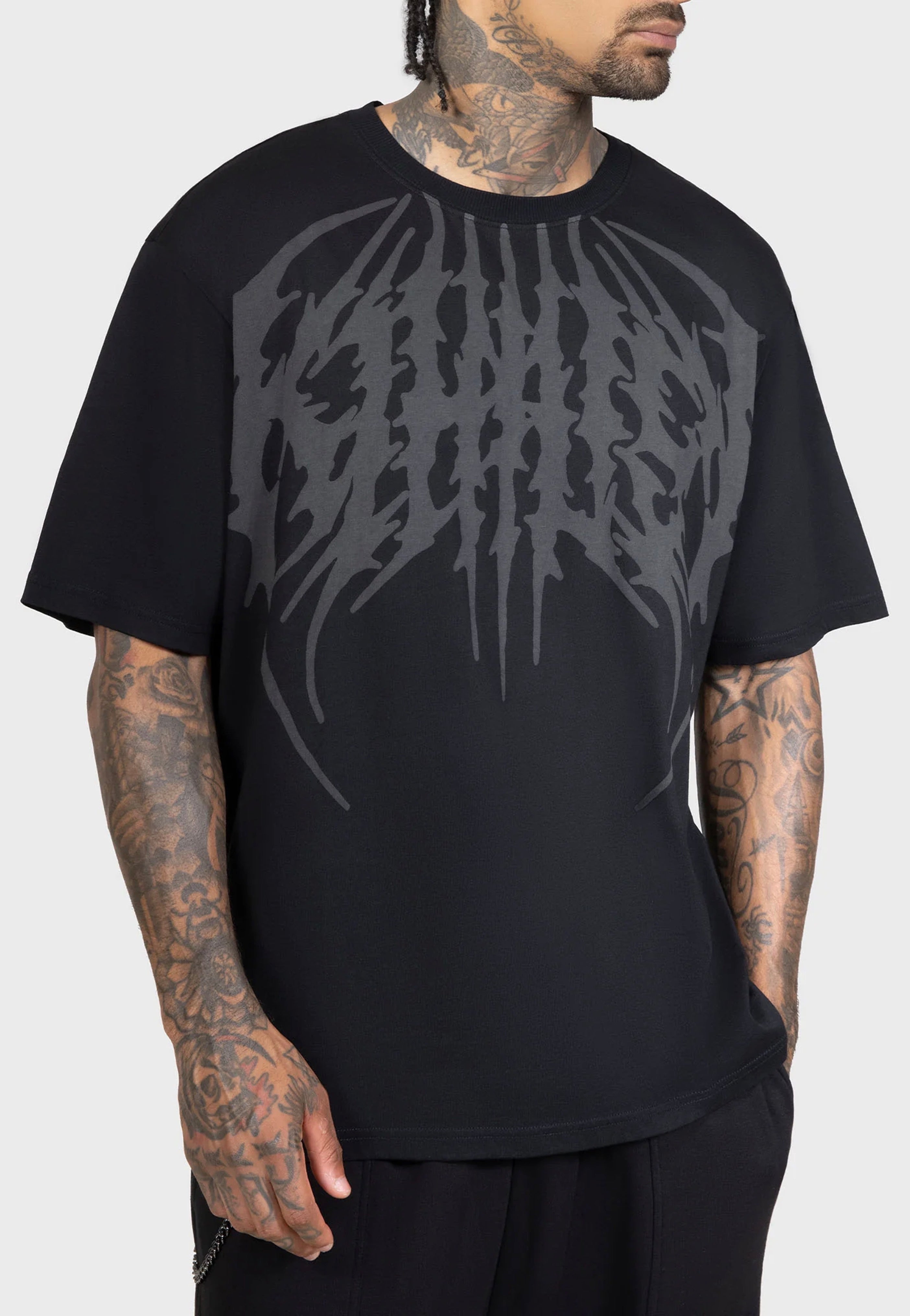 Killstar x Kihilist - Grave Wind Black - T-Shirt | Men-Image