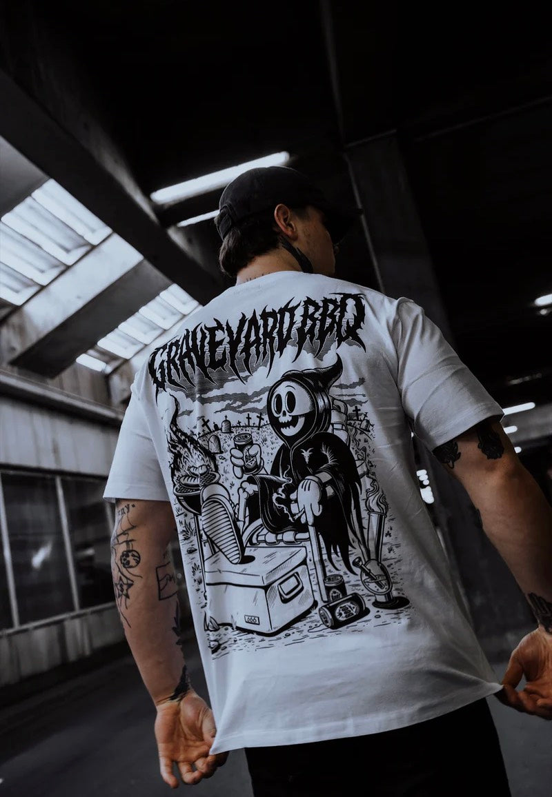 Stay Cold Apparel - Graveyard BBQ White - T-Shirt | Neutral-Image