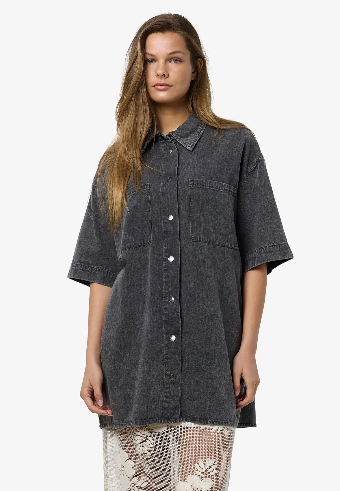 Noisy May - Oregon Denim Acid Black Washed - Dress | Women-Image