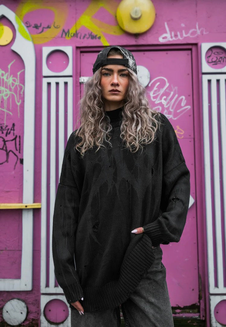 Stay Cold Apparel - Grimfall Knit Black - Pullover | Men-Image