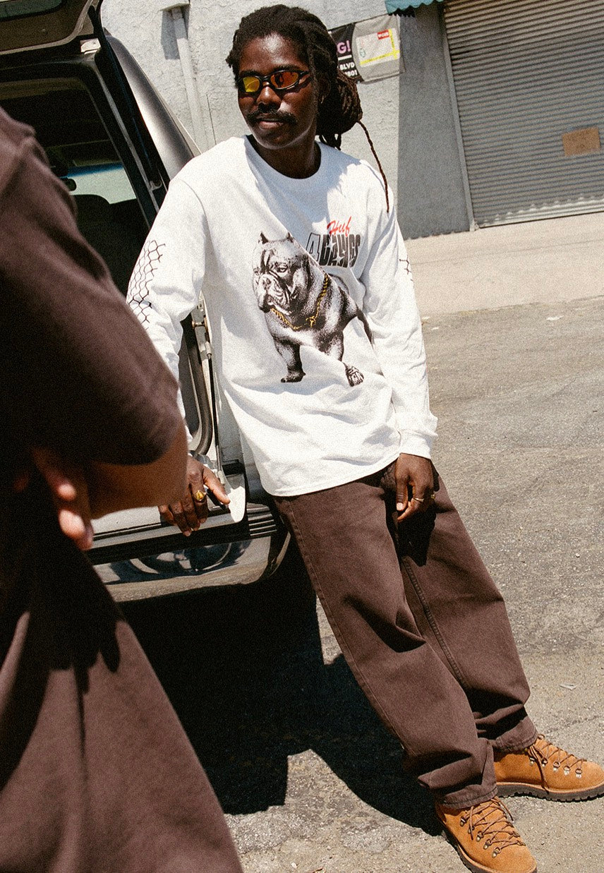 HUF - 4 The Dawgs White - Longsleeve | Men-Image