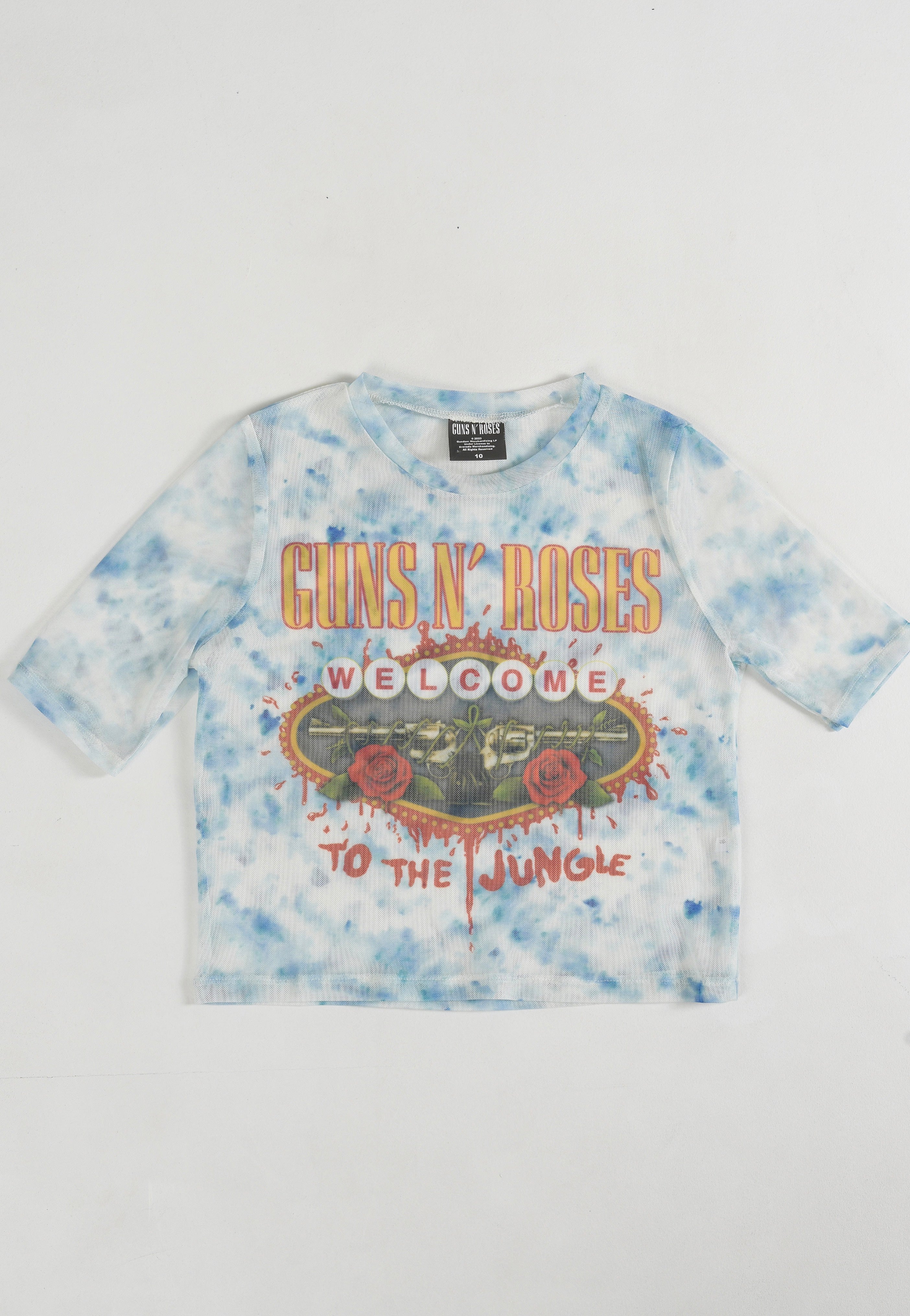 Guns N' Roses - Welcome To The Jungle Mesh Cropped - Girly | Neutral-Image
