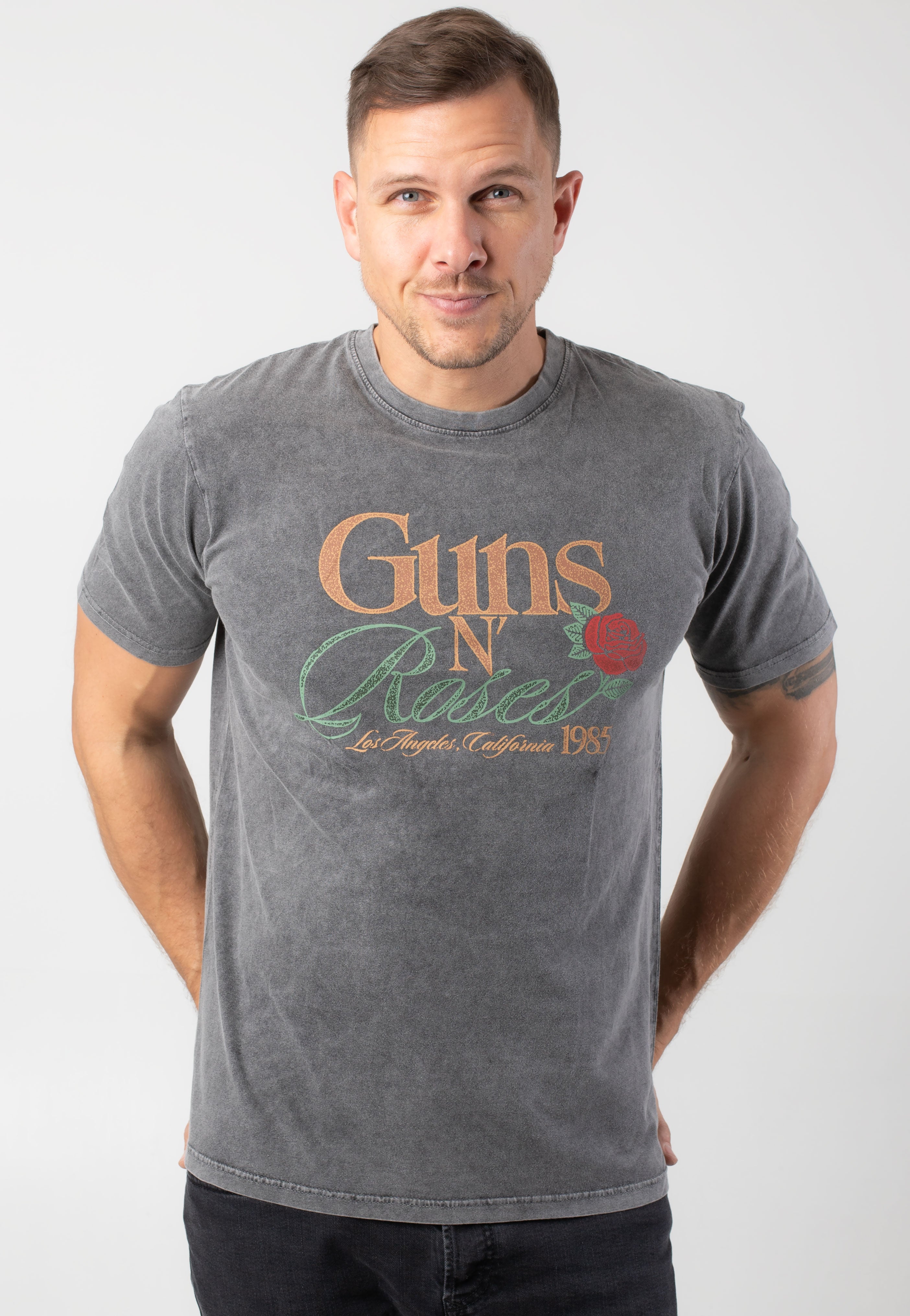 Guns N' Roses - California 1985 Stone Washed - T-Shirt | Men-Image