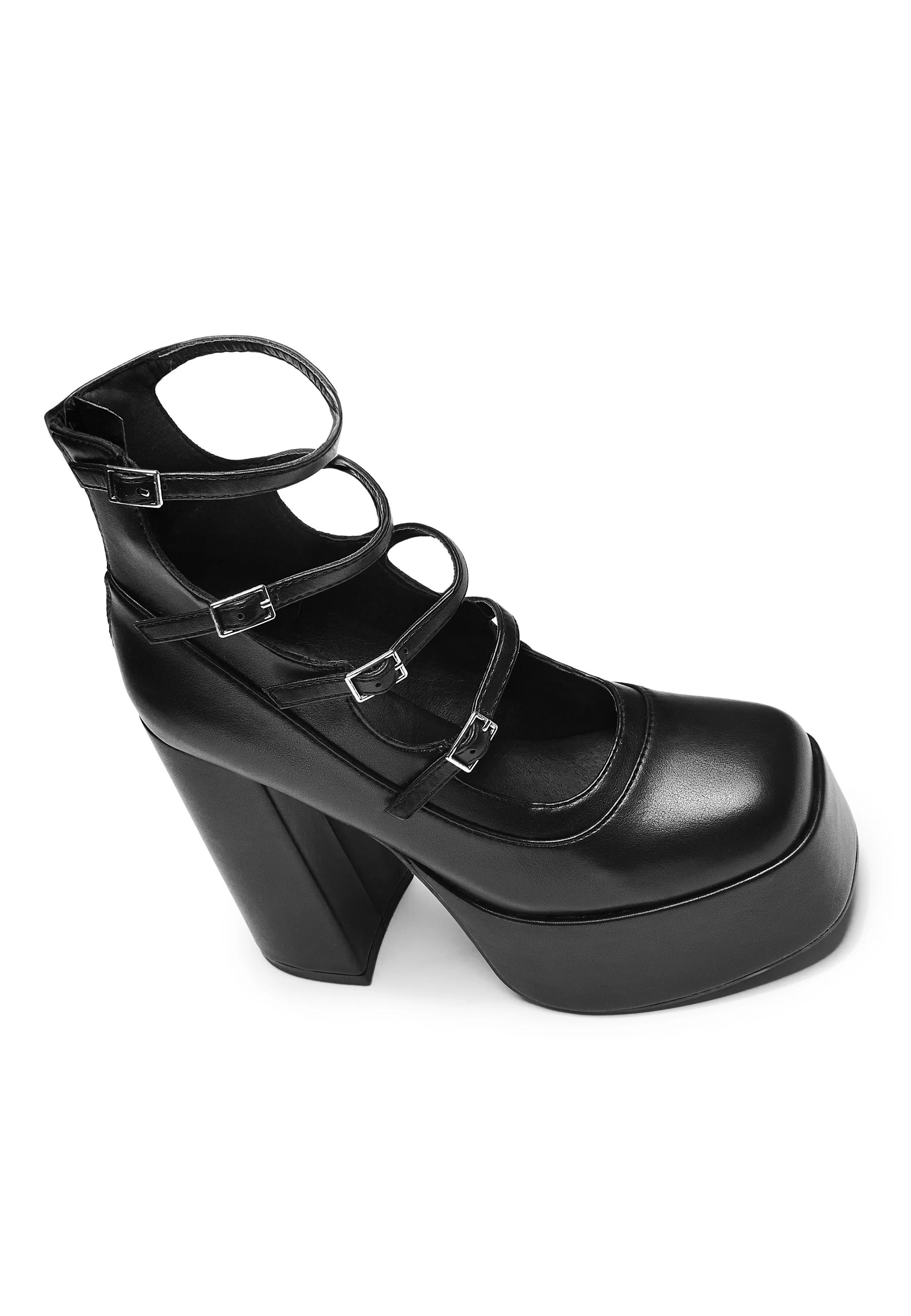 Koi Footwear - Gurren Strappy Platform Black - Heels | Women-Image