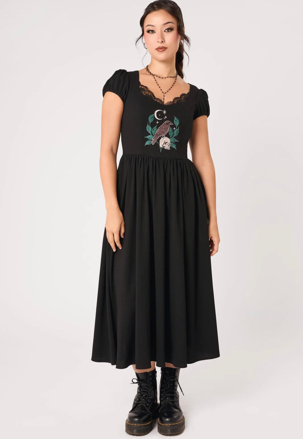 Hellbunny Nevermore Dress Black Šaty | Women-Image