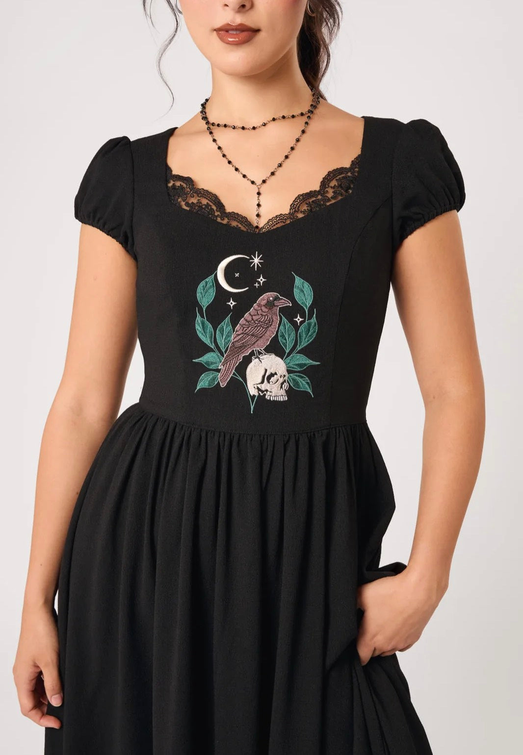 Hellbunny Nevermore Dress Black Šaty | Women-Image