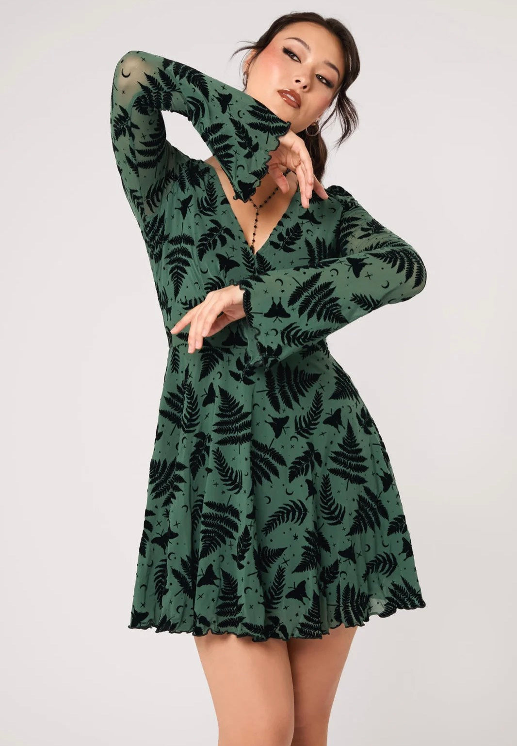 Hellbunny Fearn Mini Green Dress | Women-Image