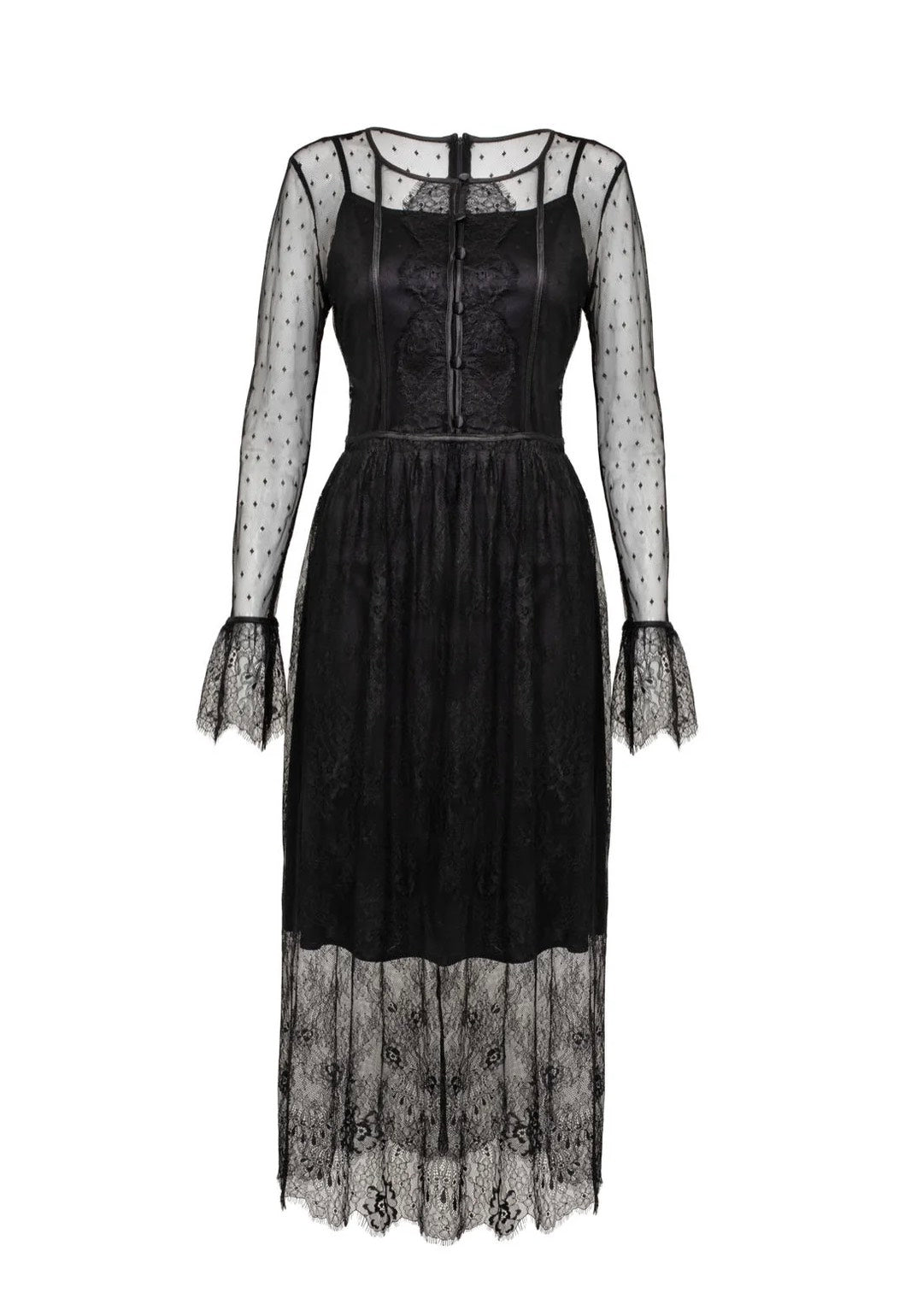 Hellbunny Dark Knight Midi Black Dress | Women-Image