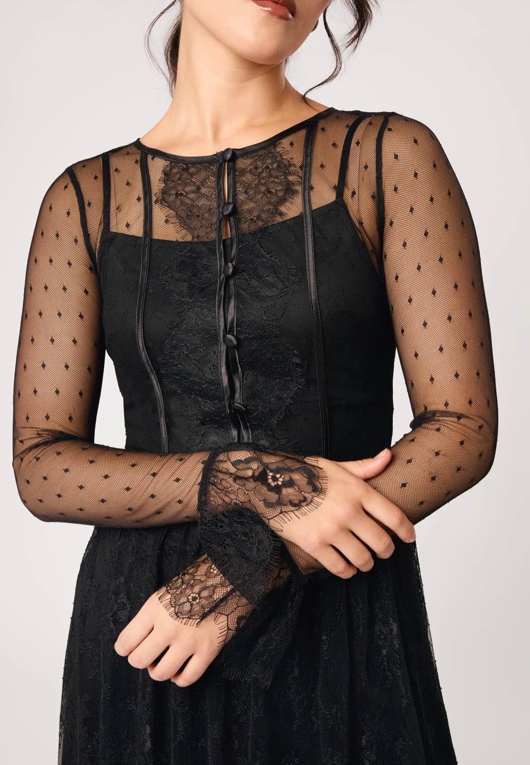 Hellbunny Dark Knight Midi Black Dress | Women-Image