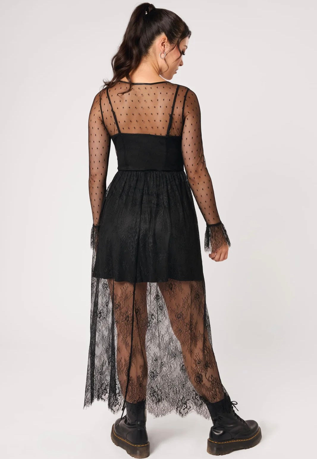 Hellbunny Dark Knight Midi Black Dress | Women-Image