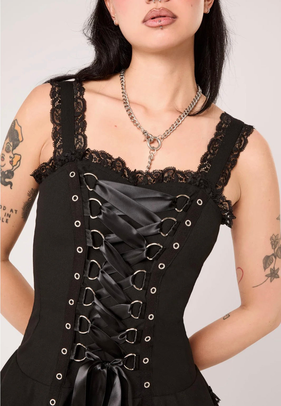 Hellbunny Harley Plain Black Dress | Women-Image