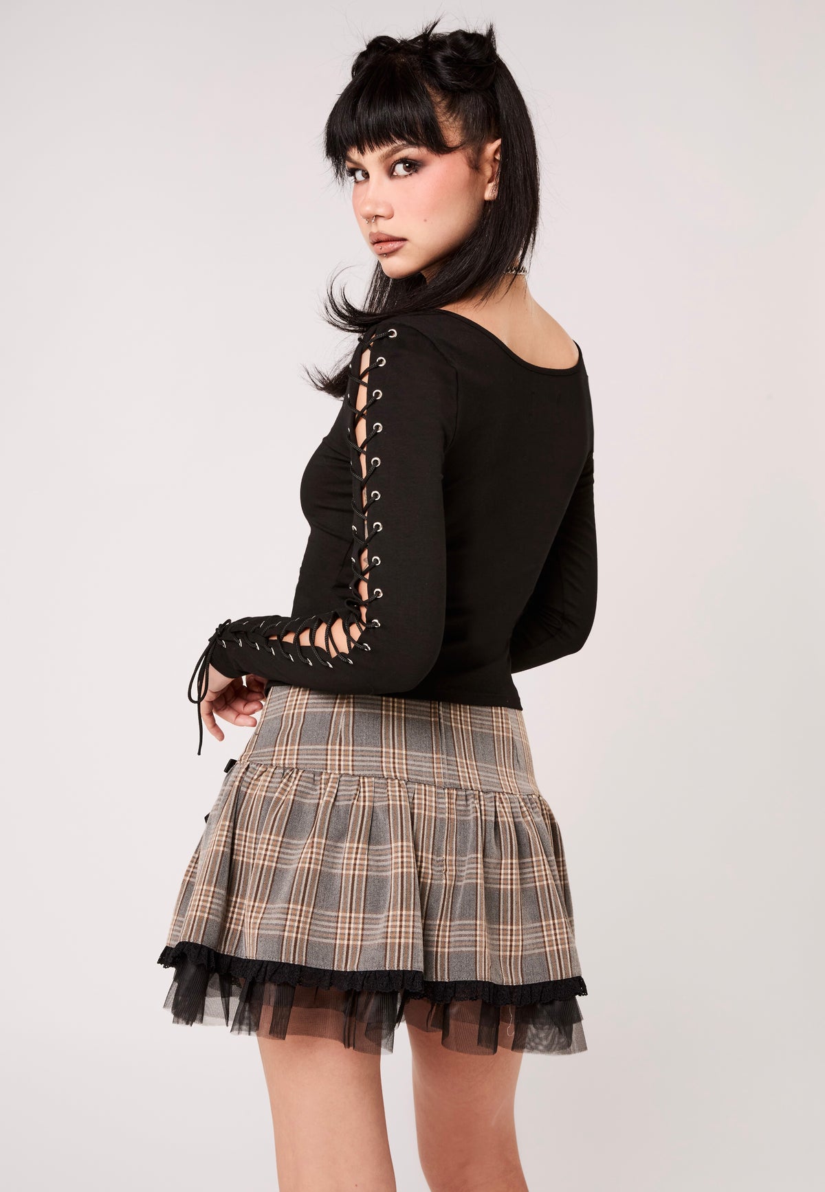 Hellbunny Quinzel Y Brown Spódnica | Women-Image