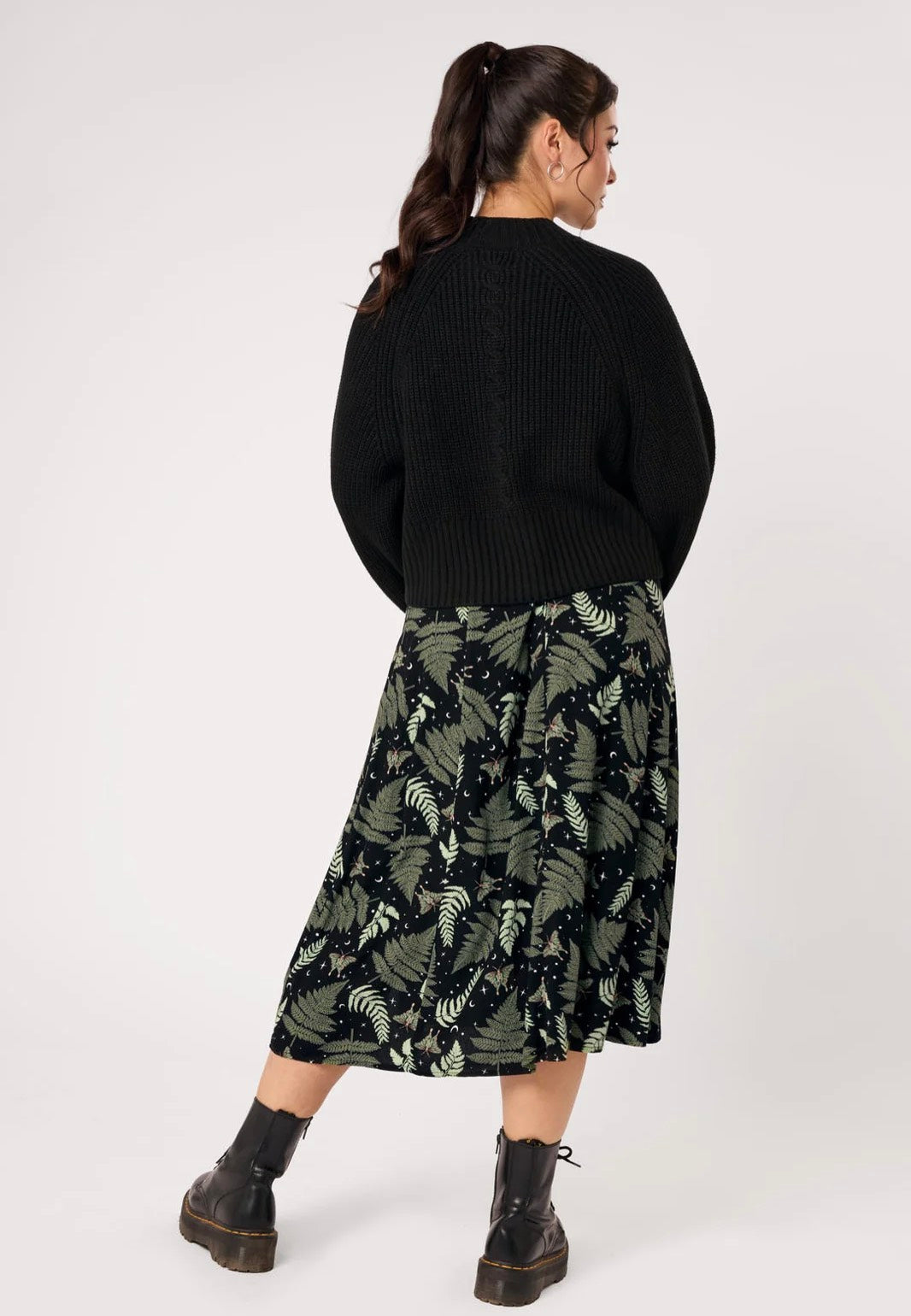 Hellbunny Gaia Midi Green Sukně | Women-Image