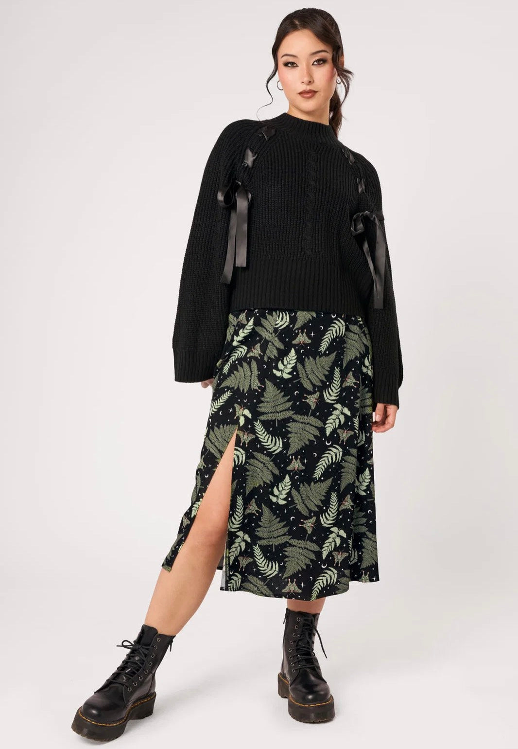 Hellbunny Gaia Midi Green Sukně | Women-Image