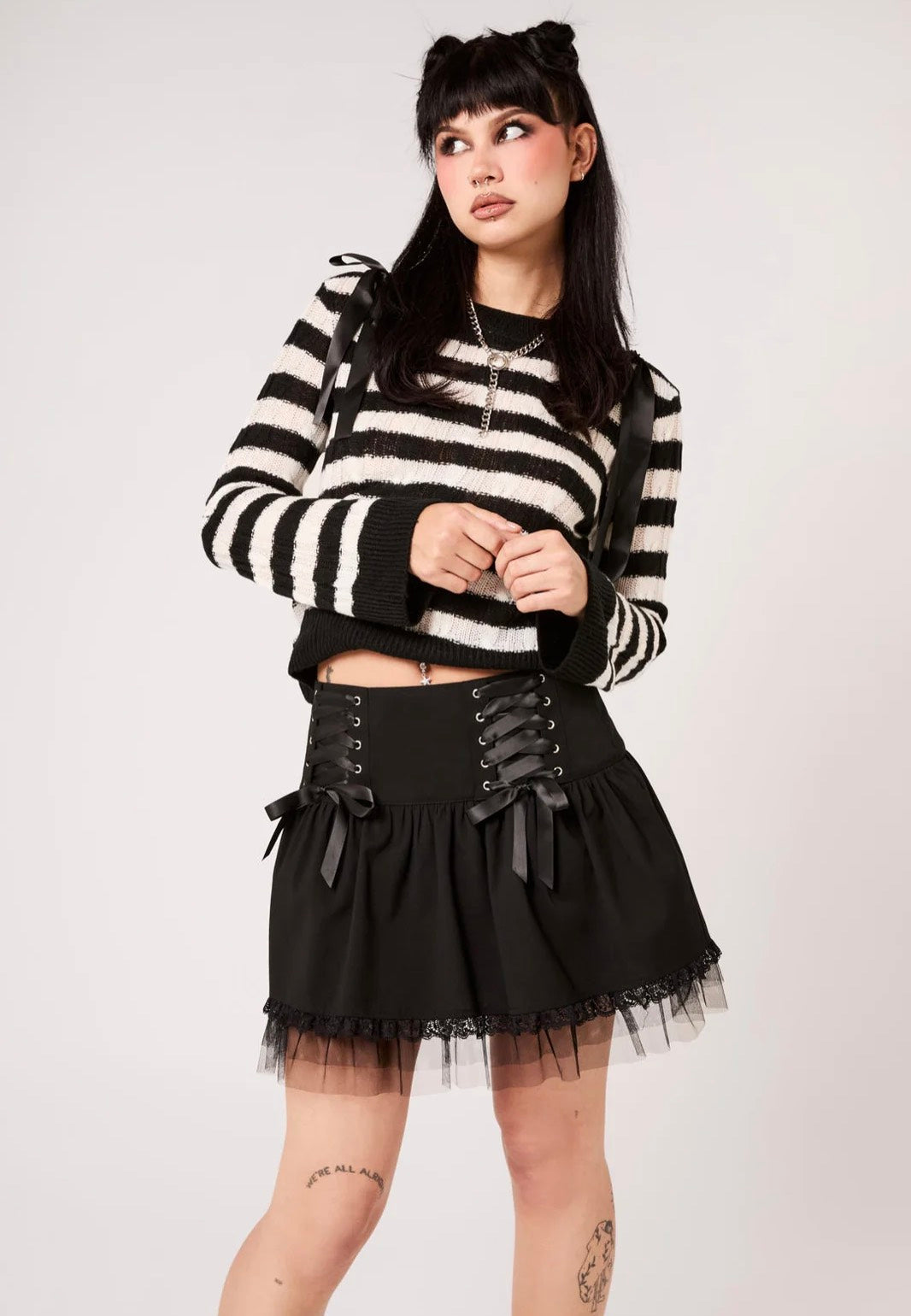 Hellbunny Quinzel C Black Skirt | Women-Image